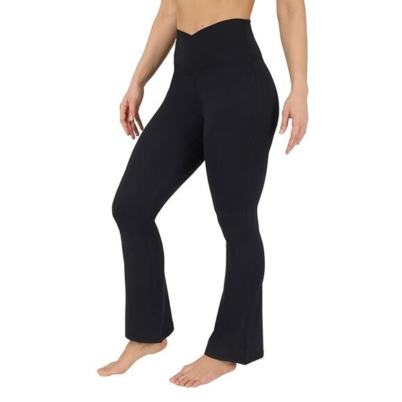 Yogalicious Pants - Yogalicious High Waist Y2K flare Proof Boot Cut Yoga Pants Black XL A006362